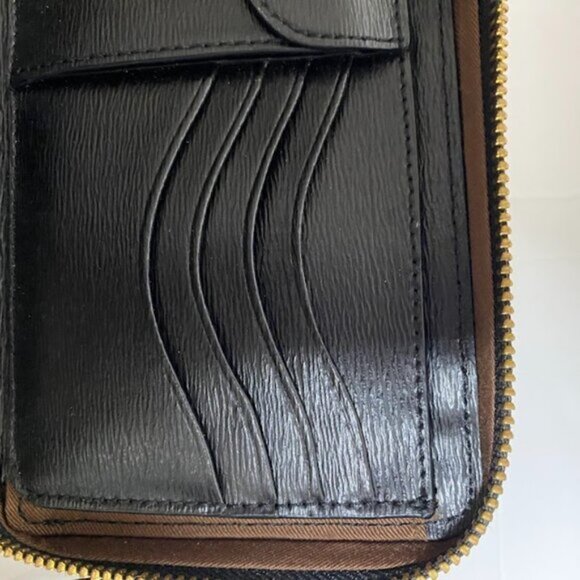 Lauren Ralph Lauren (LRL)Black Leather Women's Crossbody Wallet Clutch Small - Picture 15 of 16